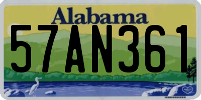 AL license plate 57AN361