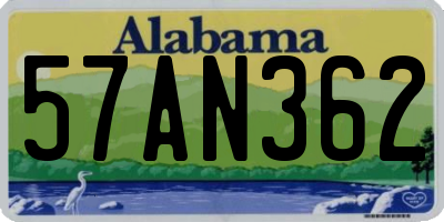AL license plate 57AN362