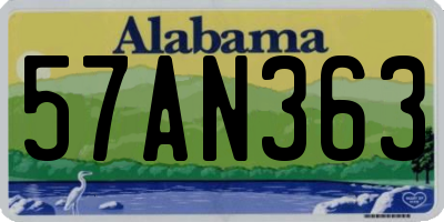 AL license plate 57AN363