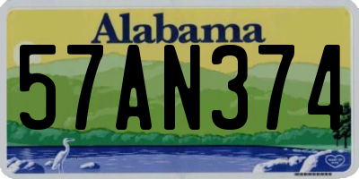 AL license plate 57AN374