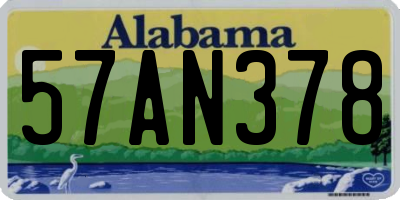 AL license plate 57AN378