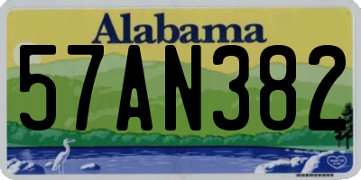 AL license plate 57AN382