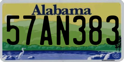 AL license plate 57AN383