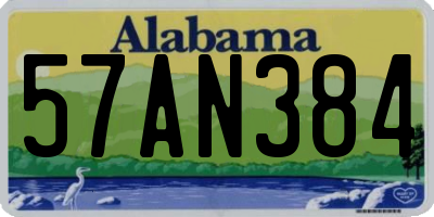 AL license plate 57AN384