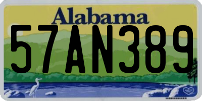 AL license plate 57AN389