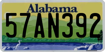 AL license plate 57AN392
