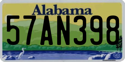 AL license plate 57AN398