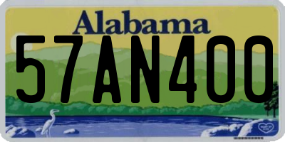 AL license plate 57AN400