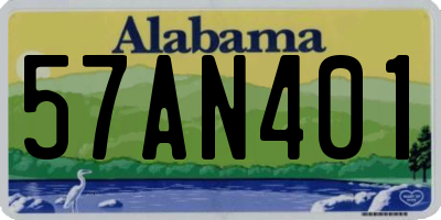 AL license plate 57AN401