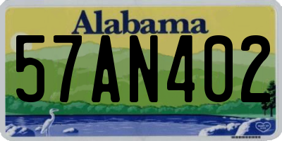 AL license plate 57AN402