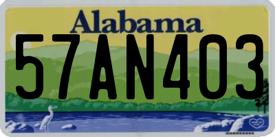 AL license plate 57AN403