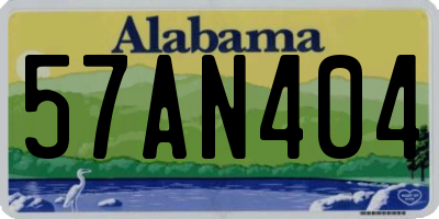 AL license plate 57AN404