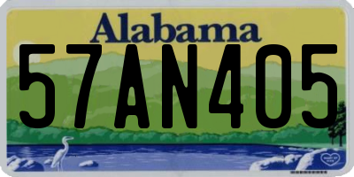 AL license plate 57AN405