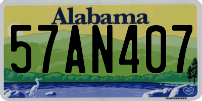 AL license plate 57AN407