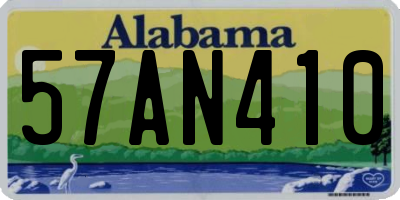 AL license plate 57AN410