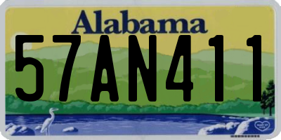 AL license plate 57AN411
