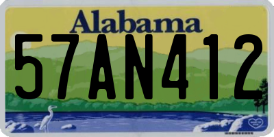 AL license plate 57AN412