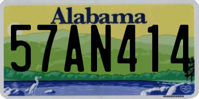 AL license plate 57AN414