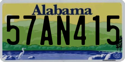 AL license plate 57AN415