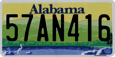 AL license plate 57AN416