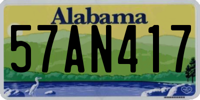 AL license plate 57AN417