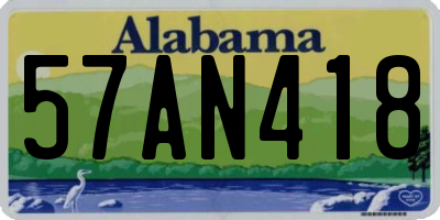 AL license plate 57AN418