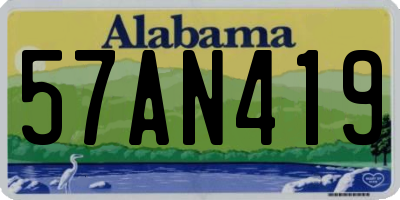 AL license plate 57AN419
