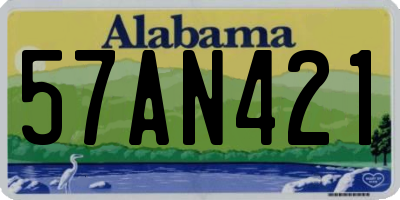 AL license plate 57AN421