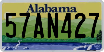 AL license plate 57AN427