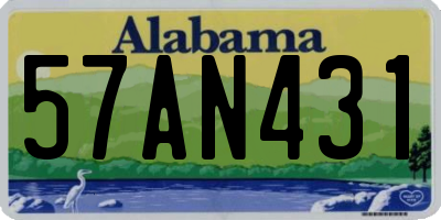 AL license plate 57AN431