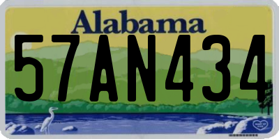 AL license plate 57AN434