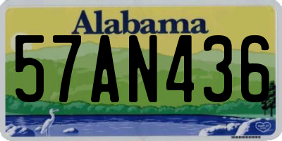 AL license plate 57AN436