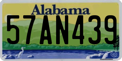 AL license plate 57AN439