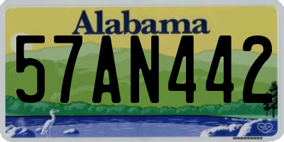 AL license plate 57AN442