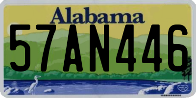 AL license plate 57AN446