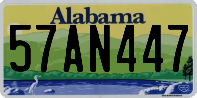 AL license plate 57AN447