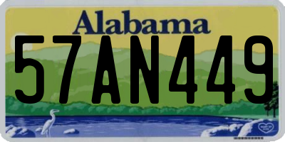 AL license plate 57AN449