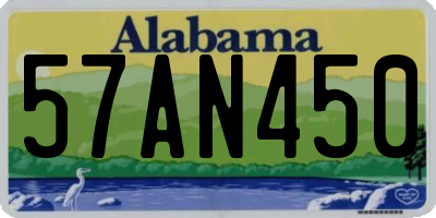 AL license plate 57AN450