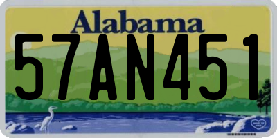 AL license plate 57AN451