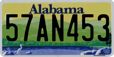 AL license plate 57AN453