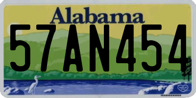 AL license plate 57AN454