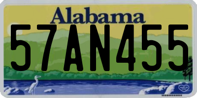 AL license plate 57AN455