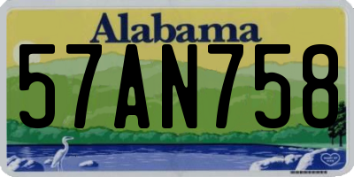 AL license plate 57AN758