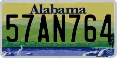AL license plate 57AN764