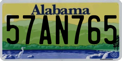 AL license plate 57AN765
