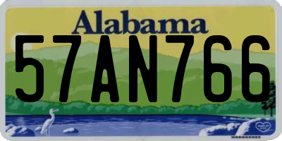 AL license plate 57AN766