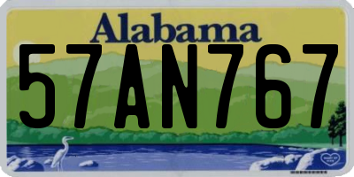 AL license plate 57AN767