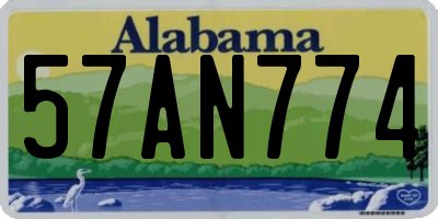 AL license plate 57AN774