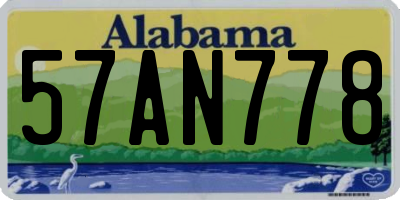 AL license plate 57AN778