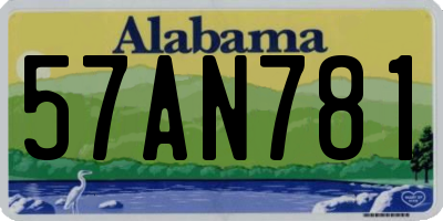 AL license plate 57AN781